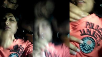Hot aunty lovers hindi boobs pressing video